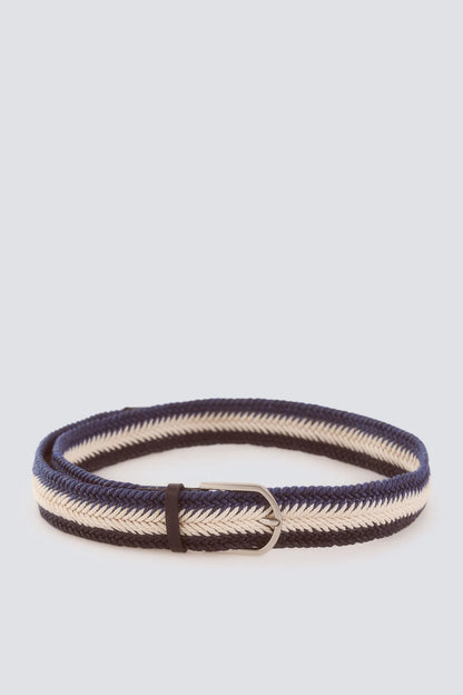 Springfield Blue Men Herringbone Braided Belt SKU: 2863261_11 Image 01