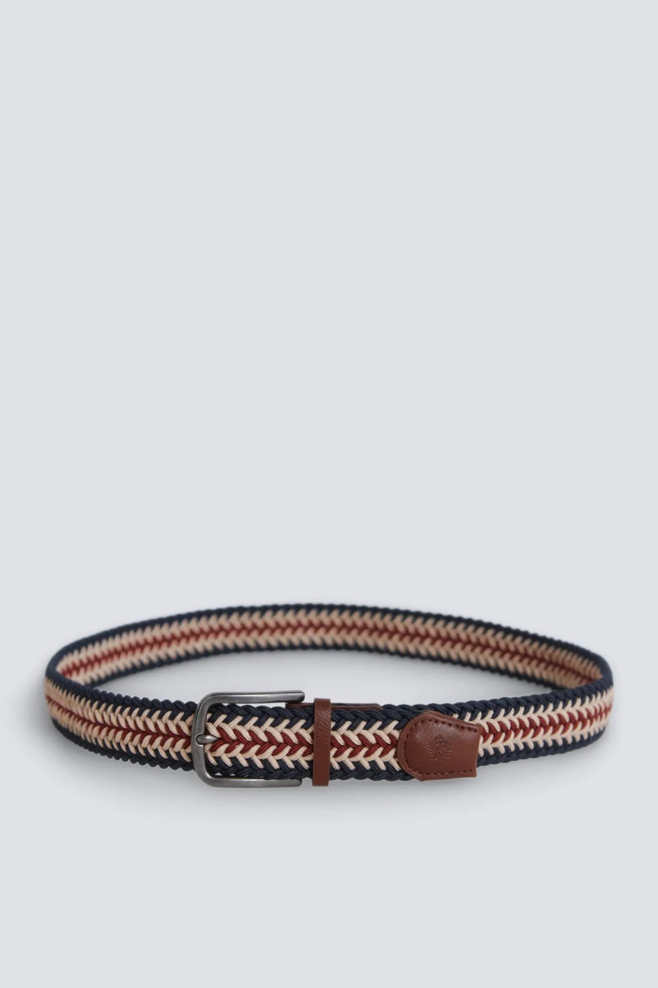 Springfield Blue Men Multicoloured Braided Belt SKU: 2863262_10 Image 01
