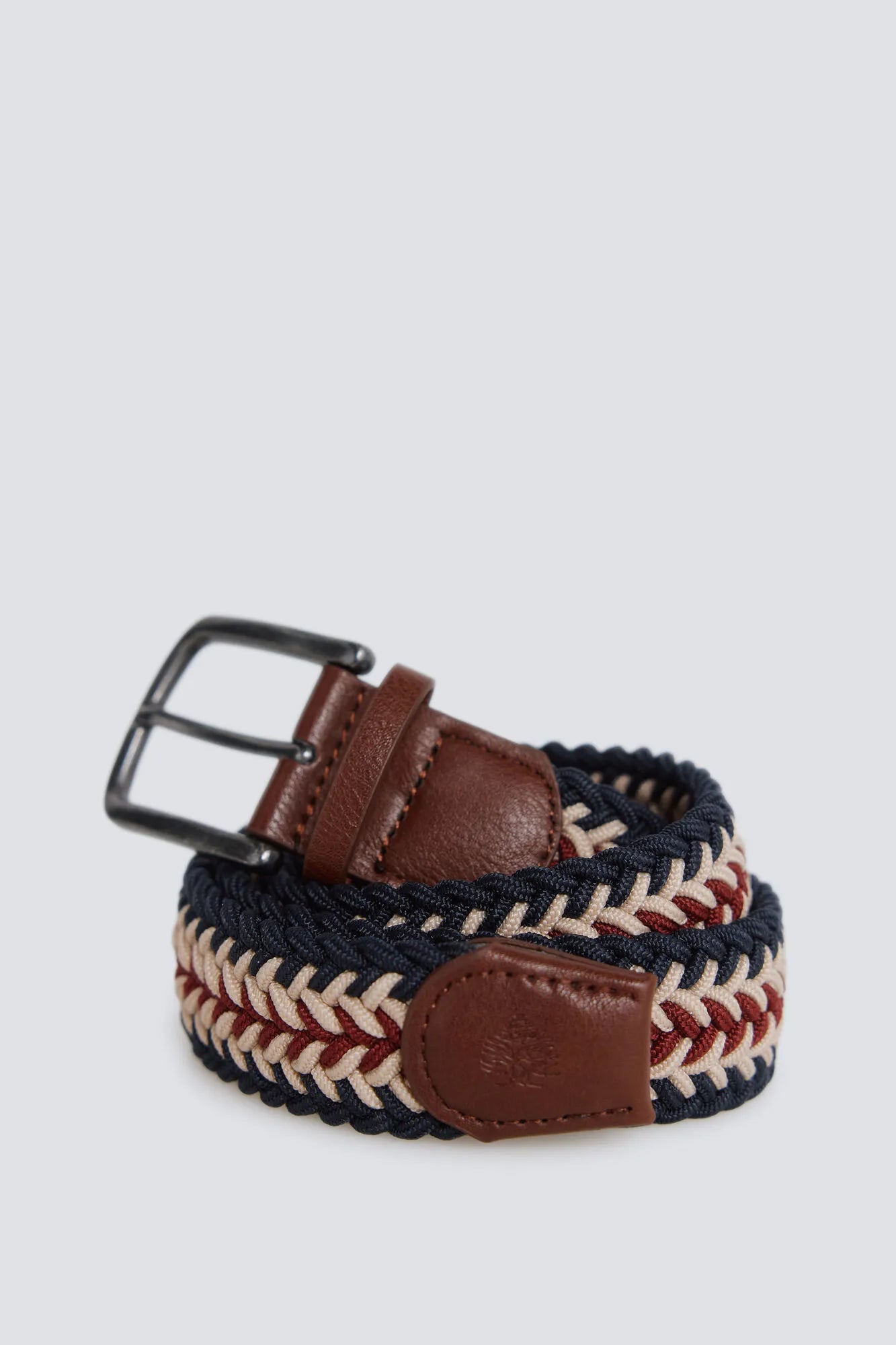 Springfield Blue Men Multicoloured Braided Belt SKU: 2863262_10 Image 02