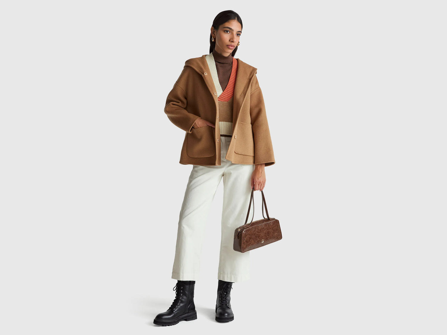 Benetton_Camel_Jacket with Hood in Wool Blend_28F7DN08M_193_03