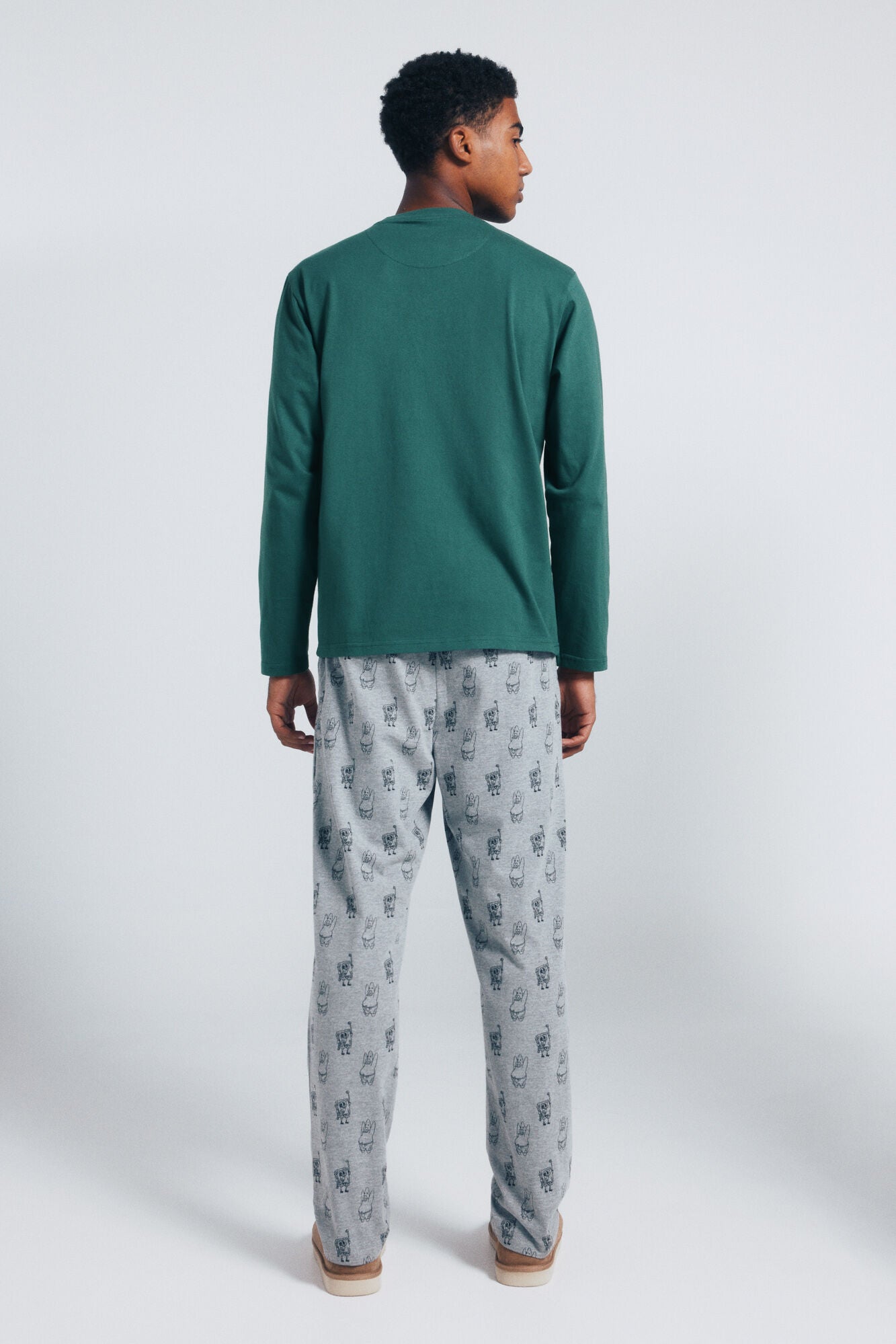 Springfield_Green_Spongebob Long Pajamas_2922748_22_08