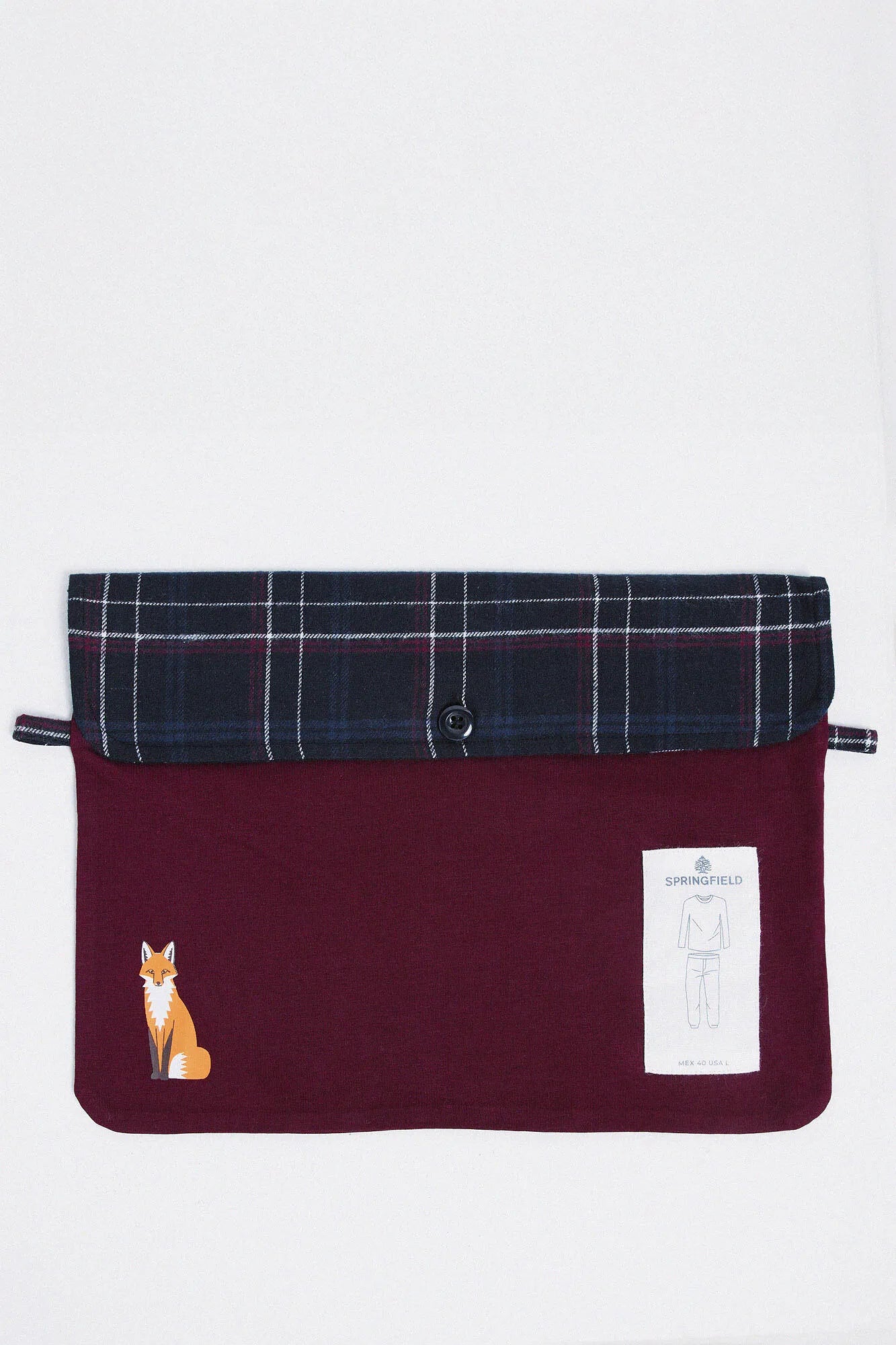 Springfield_Maroon_Long Pyjamas with Garnet Checkered Fannel Trouser_2922773_69_03