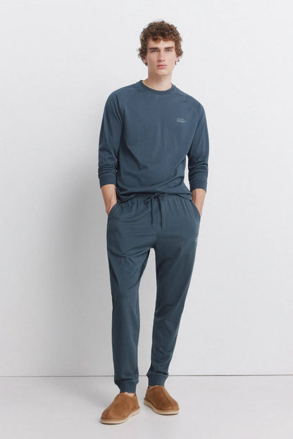 Springfield Blue Men Long Basic Pyjamas SKU: 2923632_83 Image 01