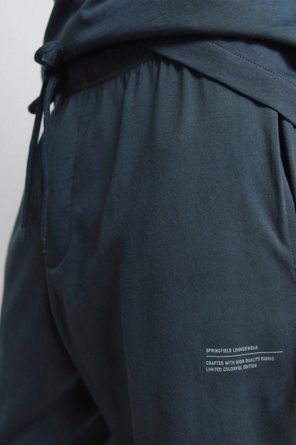 Springfield Blue Men Long Basic Pyjamas SKU: 2923632_83 Image 07
