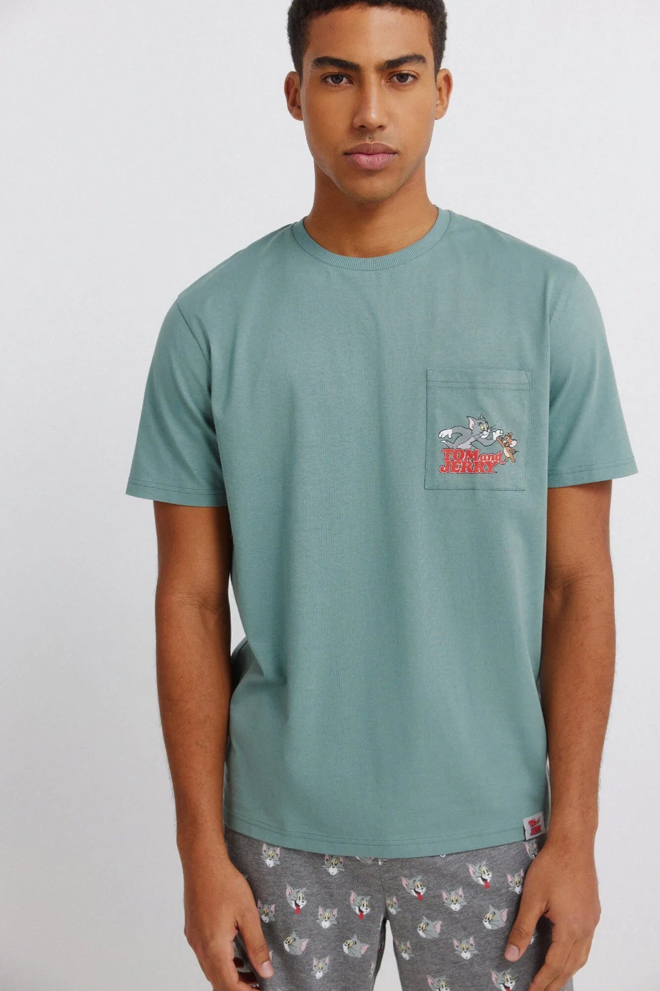 Springfield Green Men Short Pyjamas Tom &amp; Jerry SKU: 2923635_22 Image 02