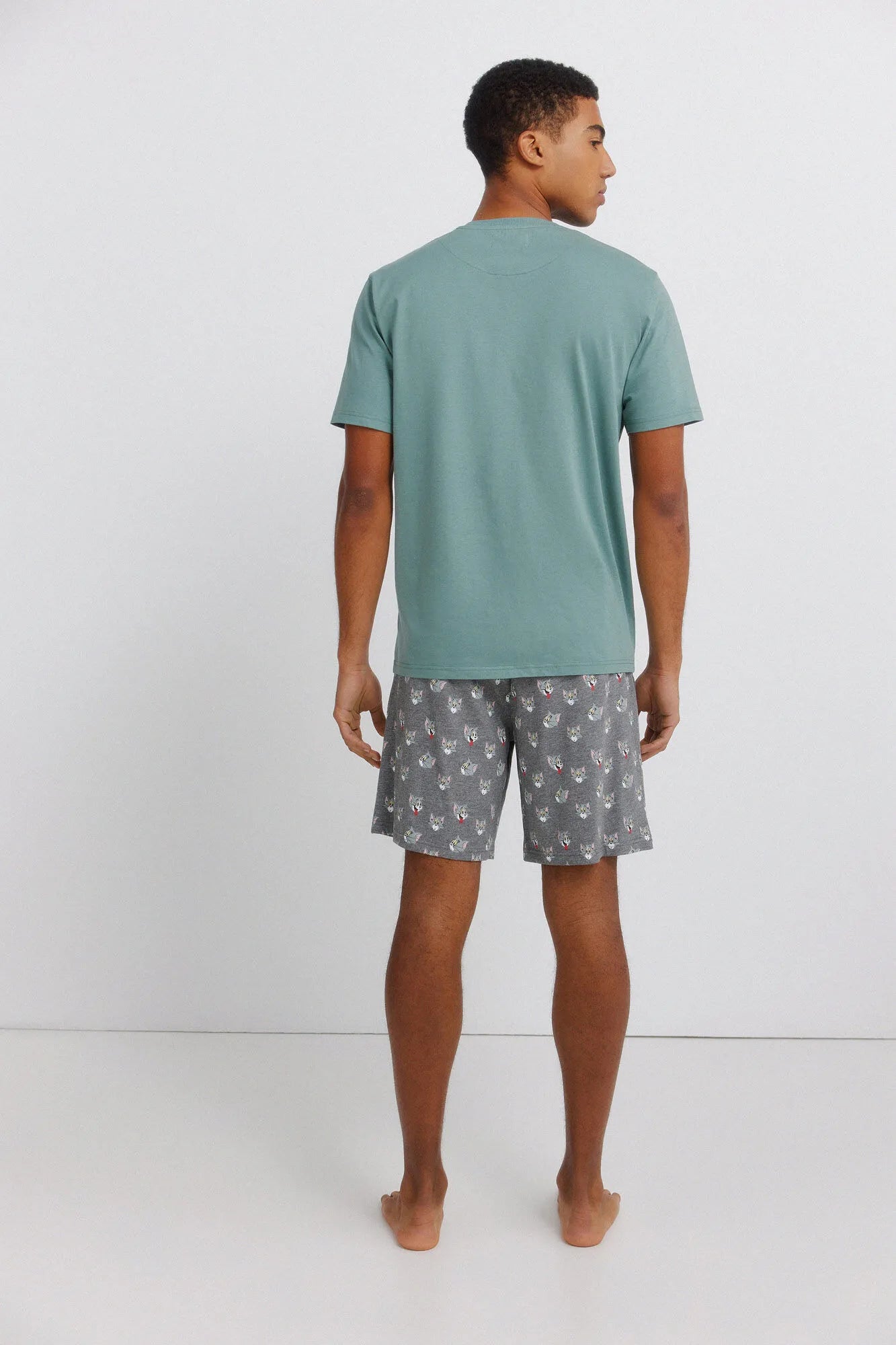 Springfield Green Men Short Pyjamas Tom &amp; Jerry SKU: 2923635_22 Image 03