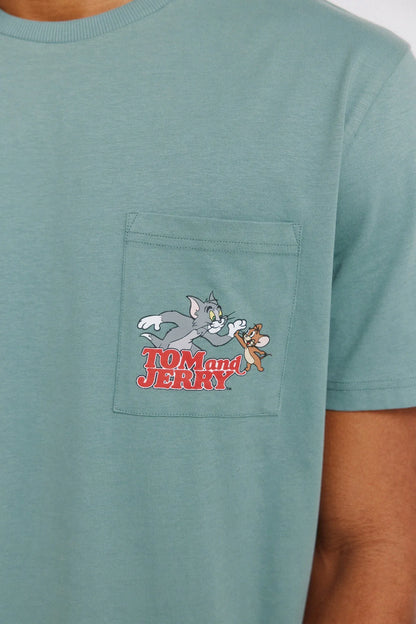 Springfield Green Men Short Pyjamas Tom &amp; Jerry SKU: 2923635_22 Image 05