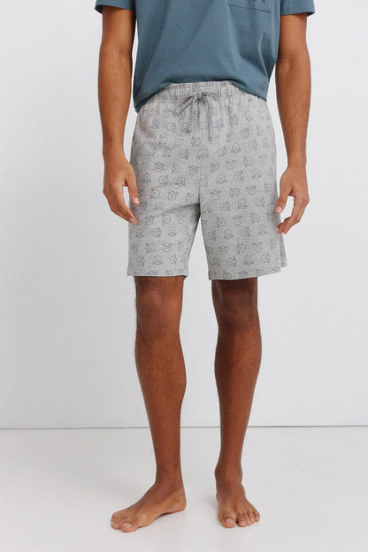 Springfield Blue Men Short Pyjamas Sherk SKU: 2923636_87 Image 04