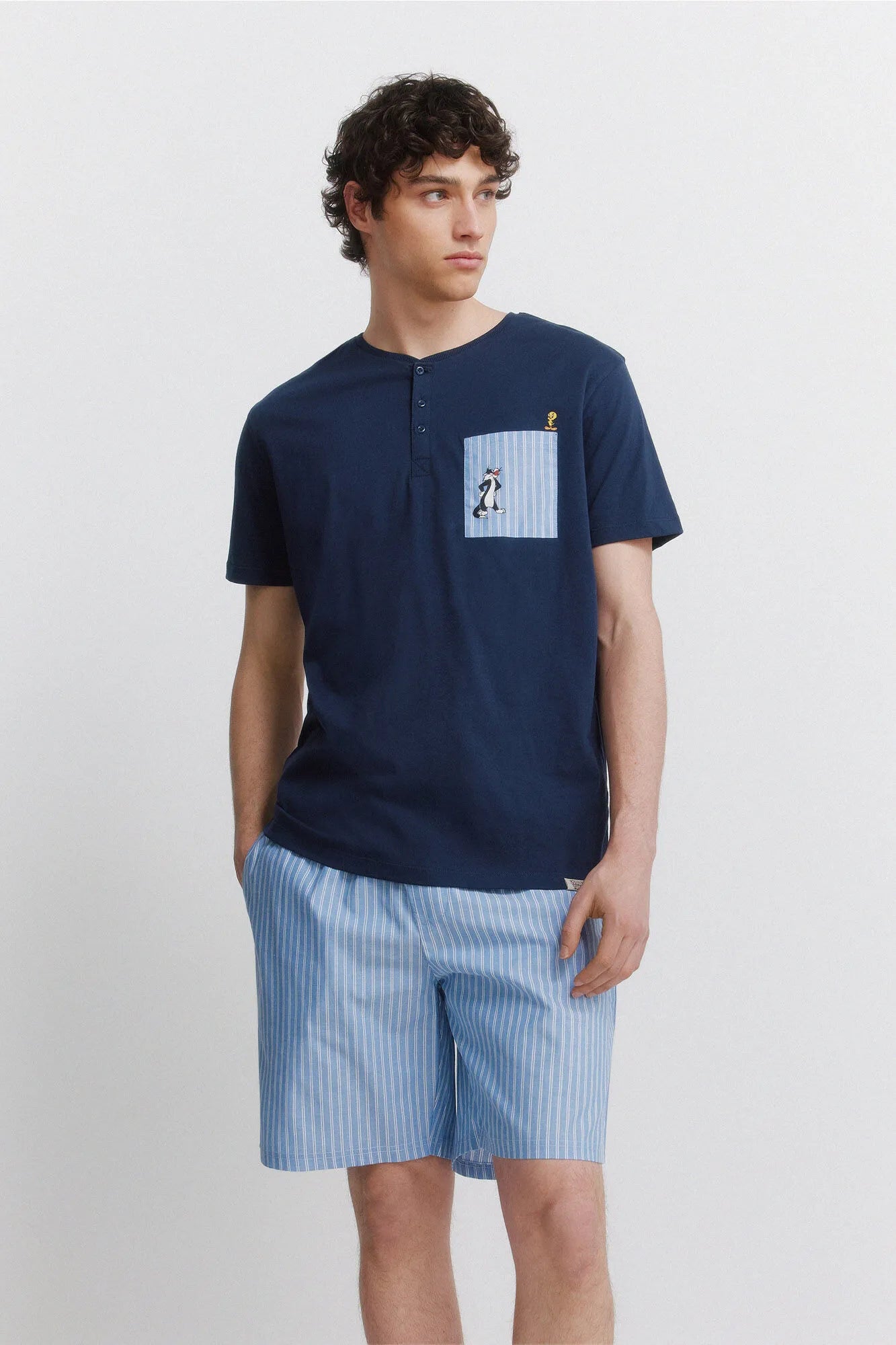 Springfield Blue Men Short Pyjamas Looney Tunes SKU: 2923637_11 Image 04