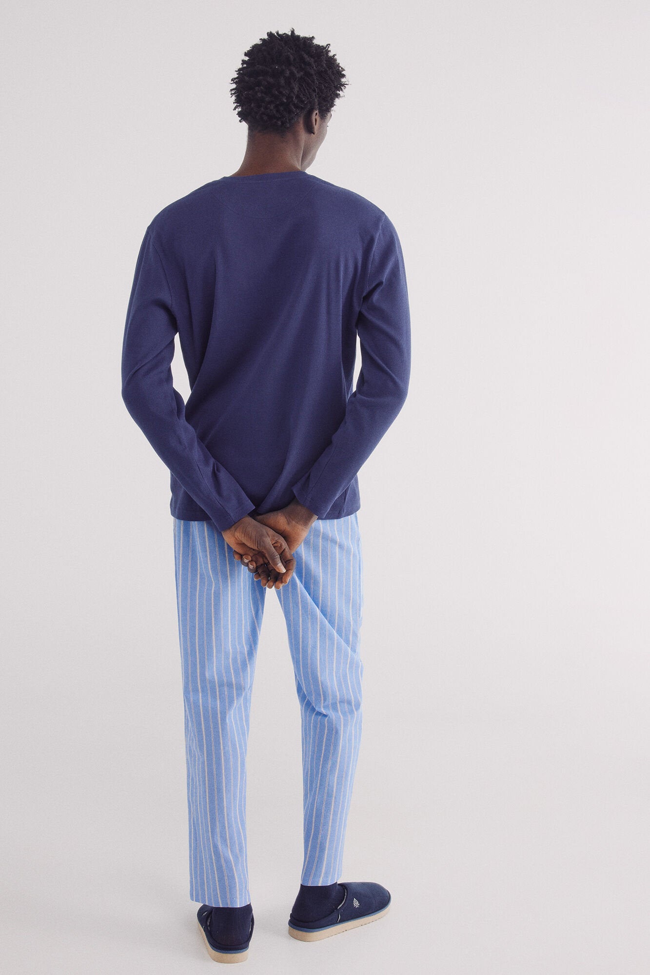Springfield_Long Pajama Trouser with Blue Striped_2929472_11_07