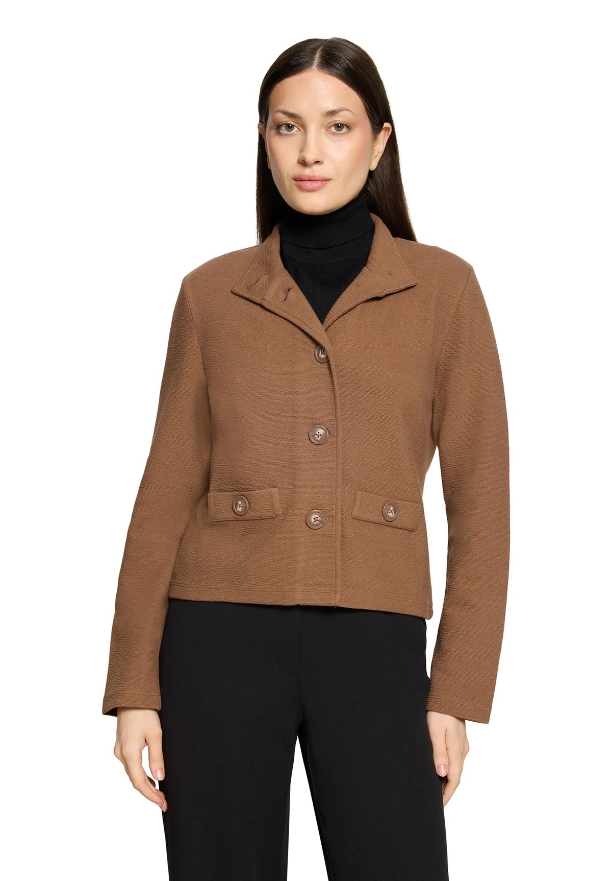 Betty Barclay Dark Coffee Women Sweatshirt Jacket SKU: 2950-1709_7048 Image 01