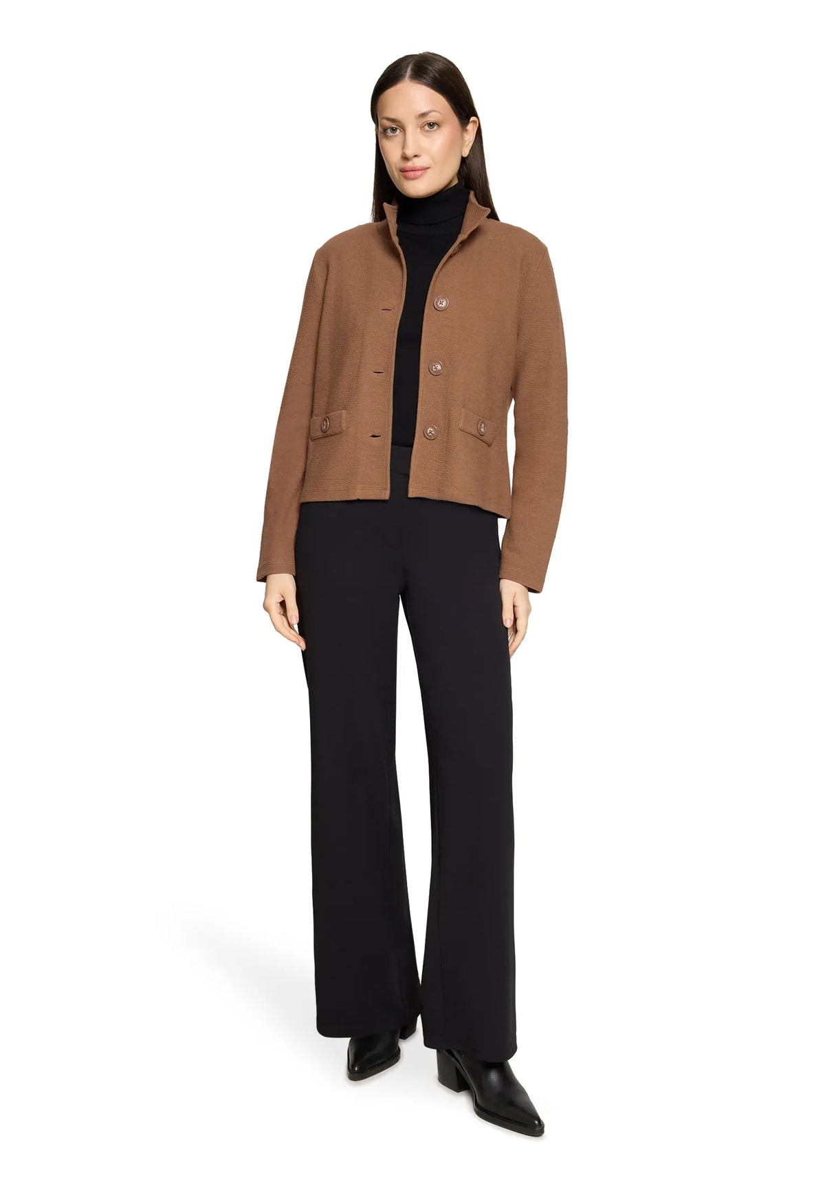 Betty Barclay Dark Coffee Women Sweatshirt Jacket SKU: 2950-1709_7048 Image 02