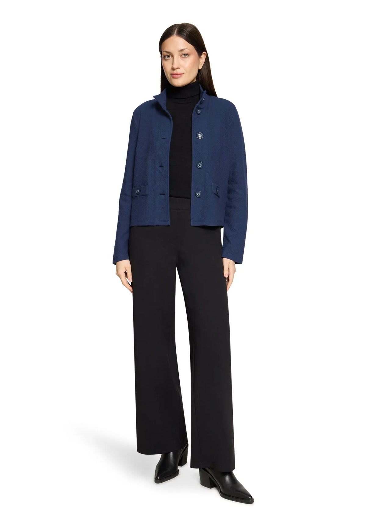 Betty Barclay Iris Blue Women Sweatshirt Jacket SKU: 2950-1709_8336 Image 02
