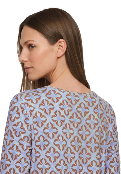 Betty Barclay Blue/Brown Women Oversized Top SKU: 2952-1715_8870 Image 05