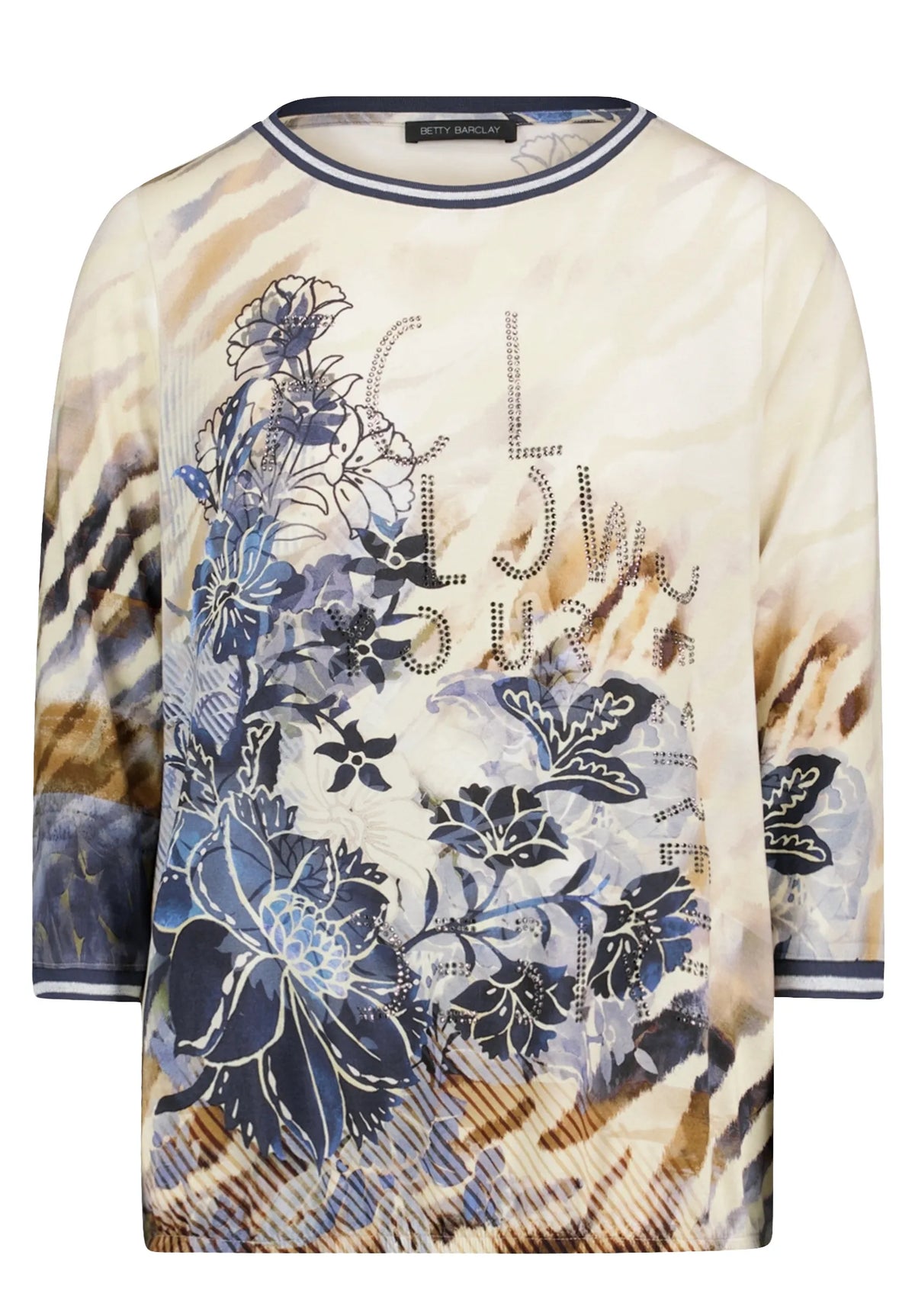 Betty Barclay Beige/Blue Women Casual T-Shirt SKU: 2953-1722_7884 Image 06