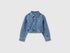 Benetton Blue Girls Embroidered Denim Crop Jacket SKU: 2985CN07D_901 Image 01