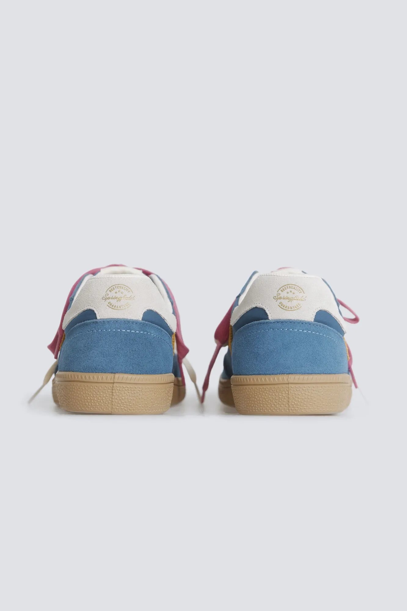 Springfield Blue Men Leather Retro Sneaker SKU: 2993183_12 Image 04