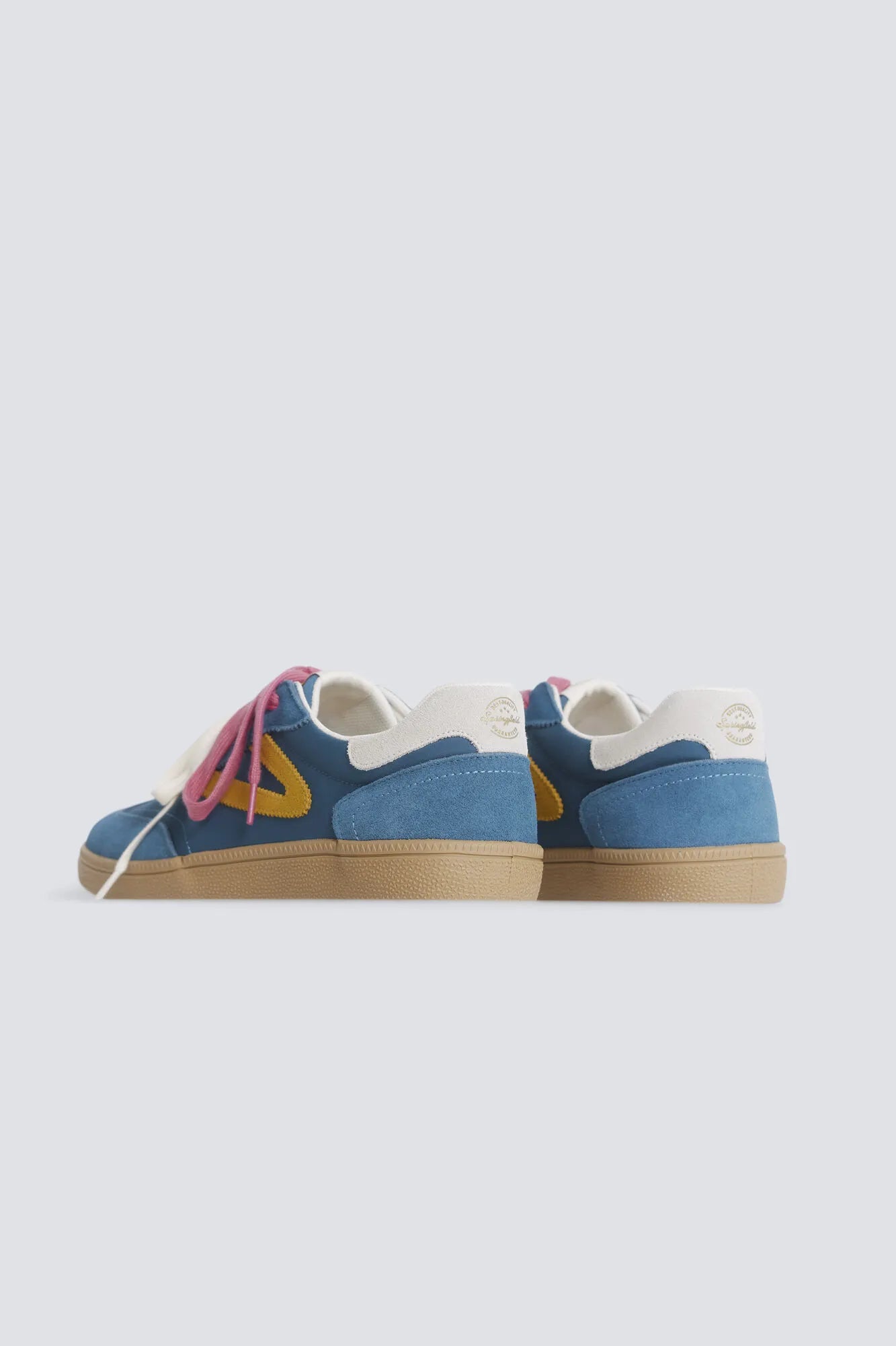 Springfield Blue Men Leather Retro Sneaker SKU: 2993183_12 Image 05