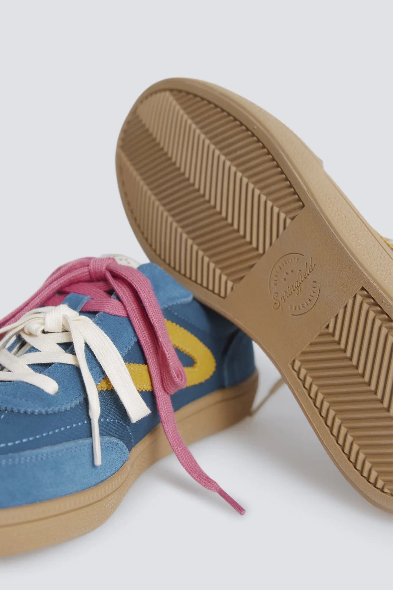 Springfield Blue Men Leather Retro Sneaker SKU: 2993183_12 Image 06