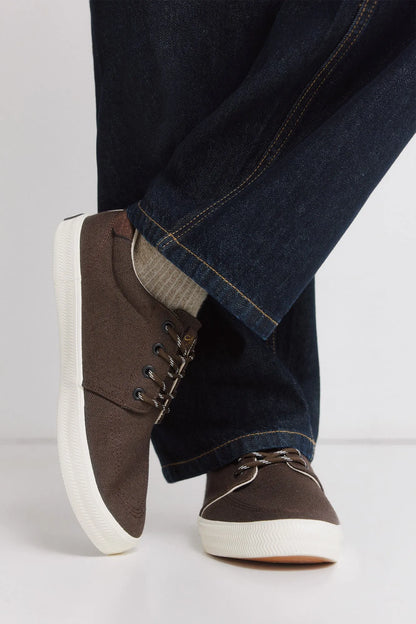 Springfield Brown Men Iconic Fabric Sneaker SKU: 2993186_30 Image 02