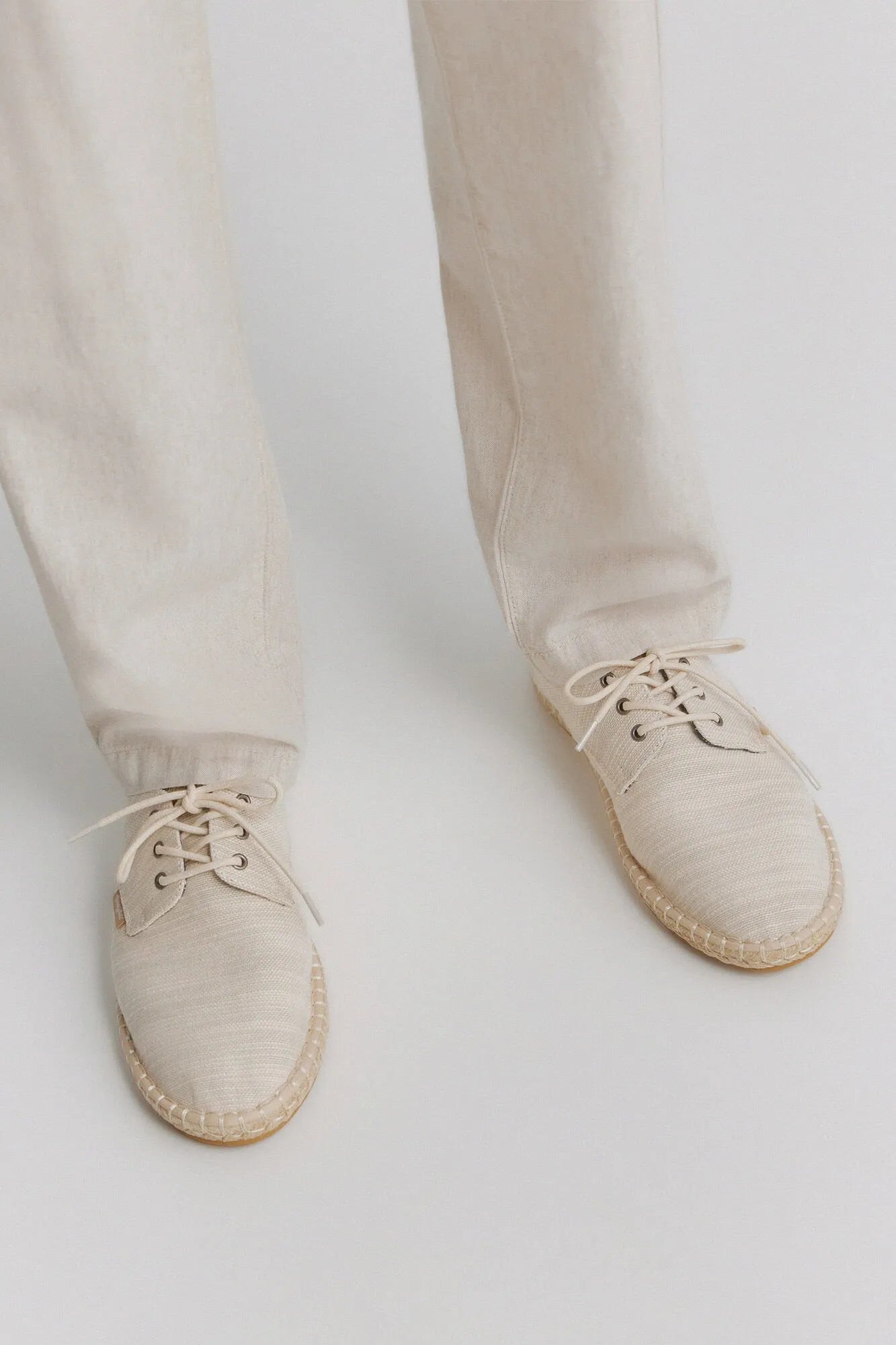 Springfield Beige Men Rustic Lace-Up Espadrille SKU: 2993193_51 Image 02