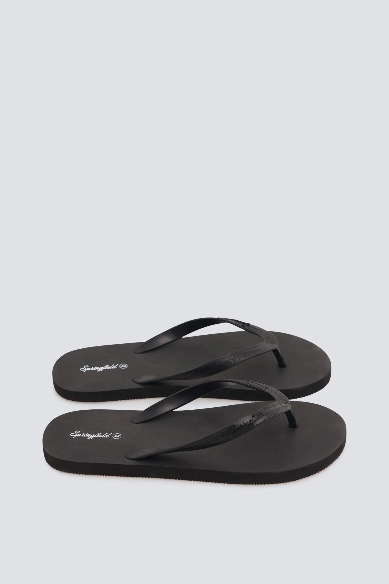 Springfield Black Men Toe Post Sandal SKU: 2993197_01 Image 01