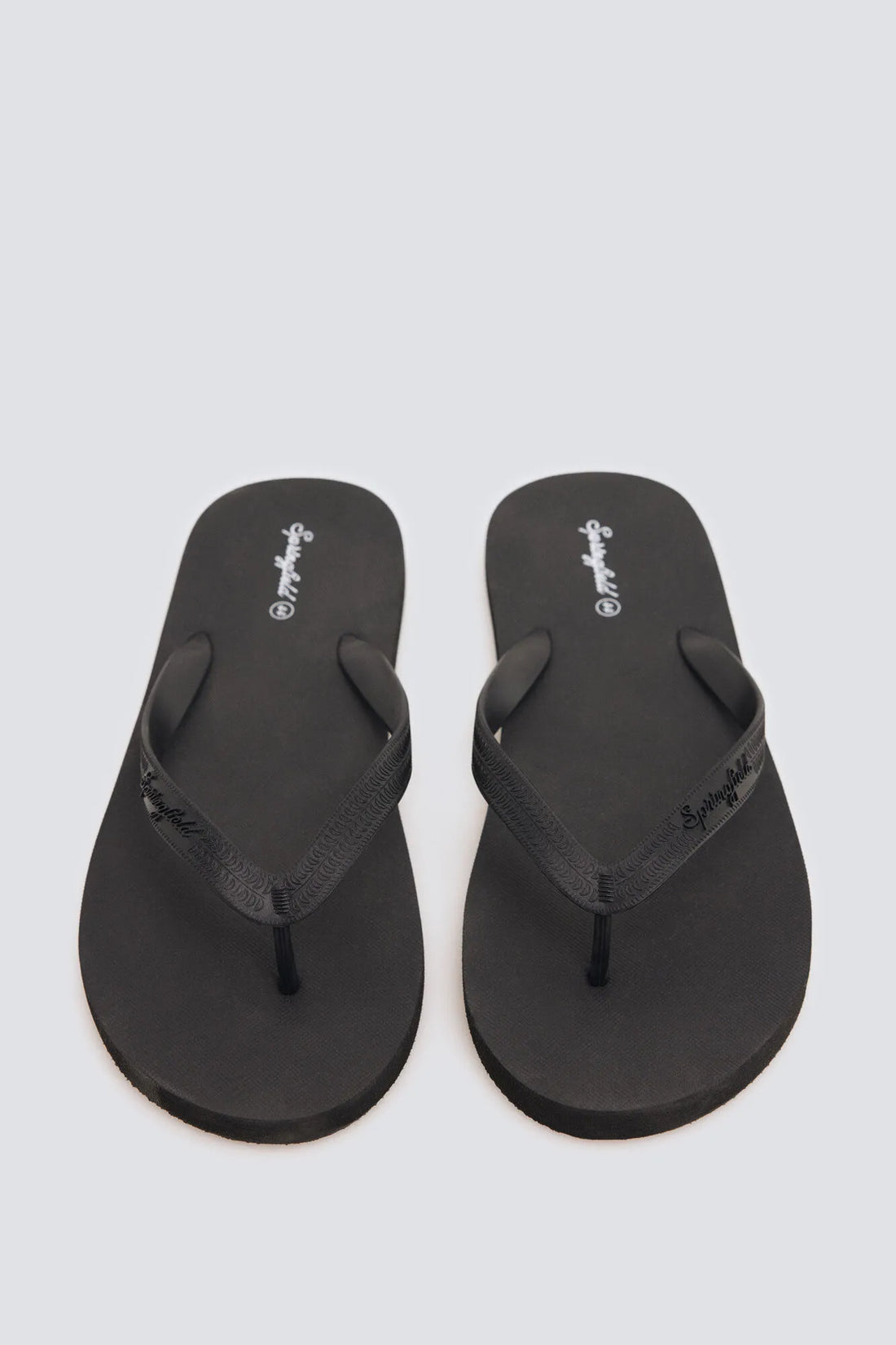 Springfield Black Men Toe Post Sandal SKU: 2993197_01 Image 02