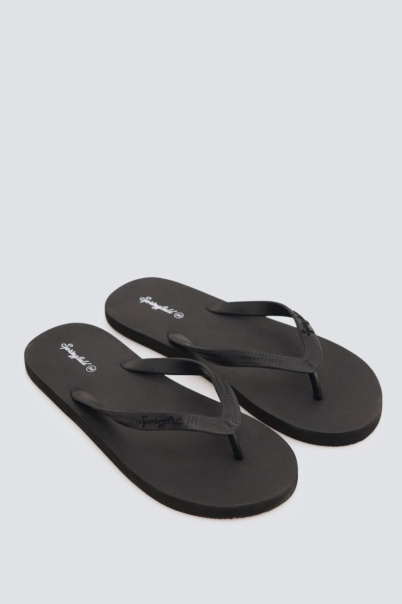 Springfield Black Men Toe Post Sandal SKU: 2993197_01 Image 03