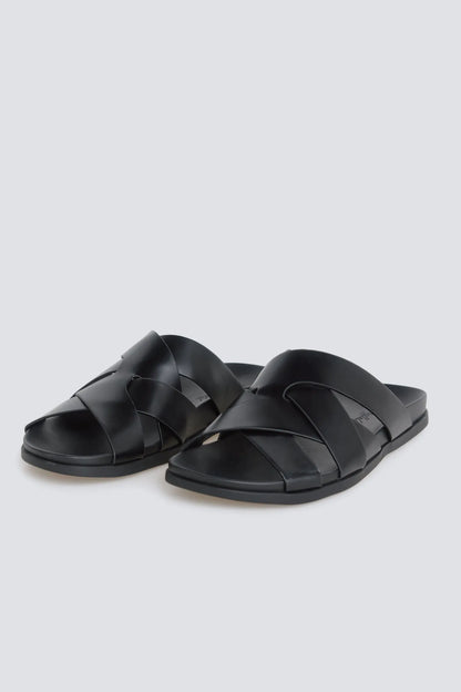 Springfield Black Men Strap Sandals SKU: 2993199_01 Image 03
