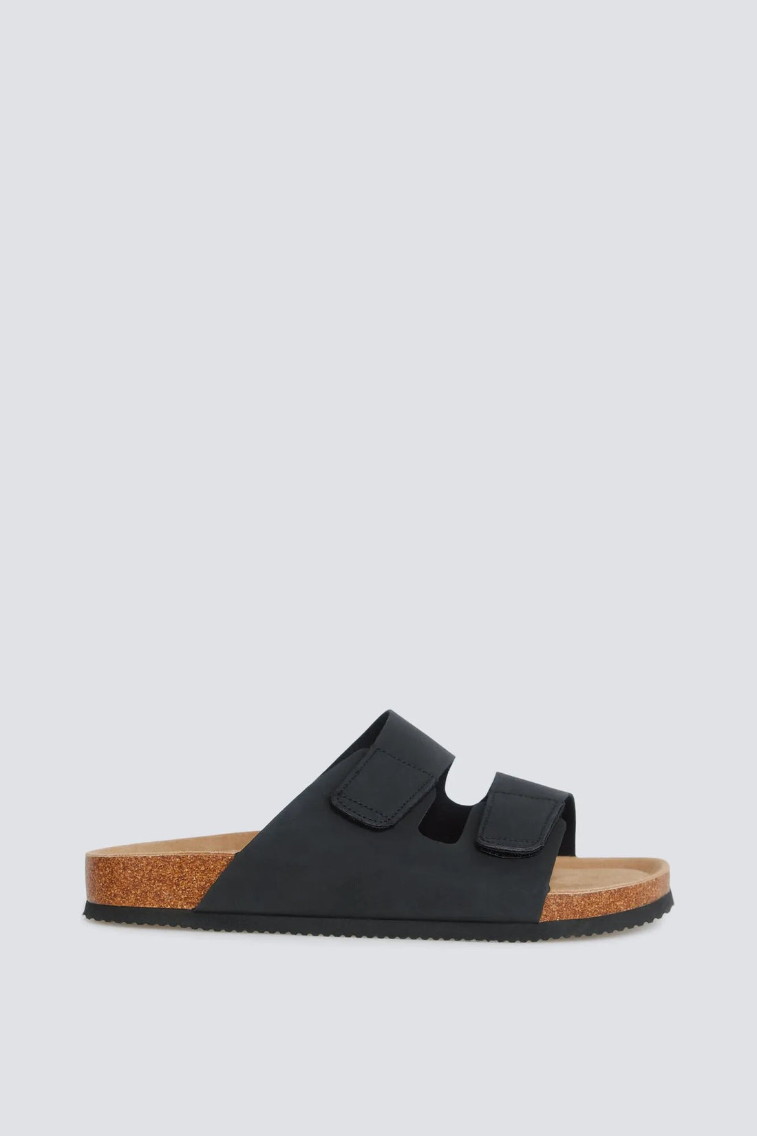 Springfield Black Men Double Strap Velcro Sandal SKU: 2993203_01 Image 01