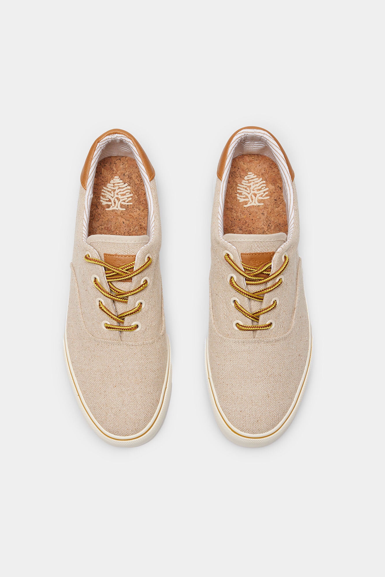 Beige And Brown Lace Up Trainers_2997585_97_05