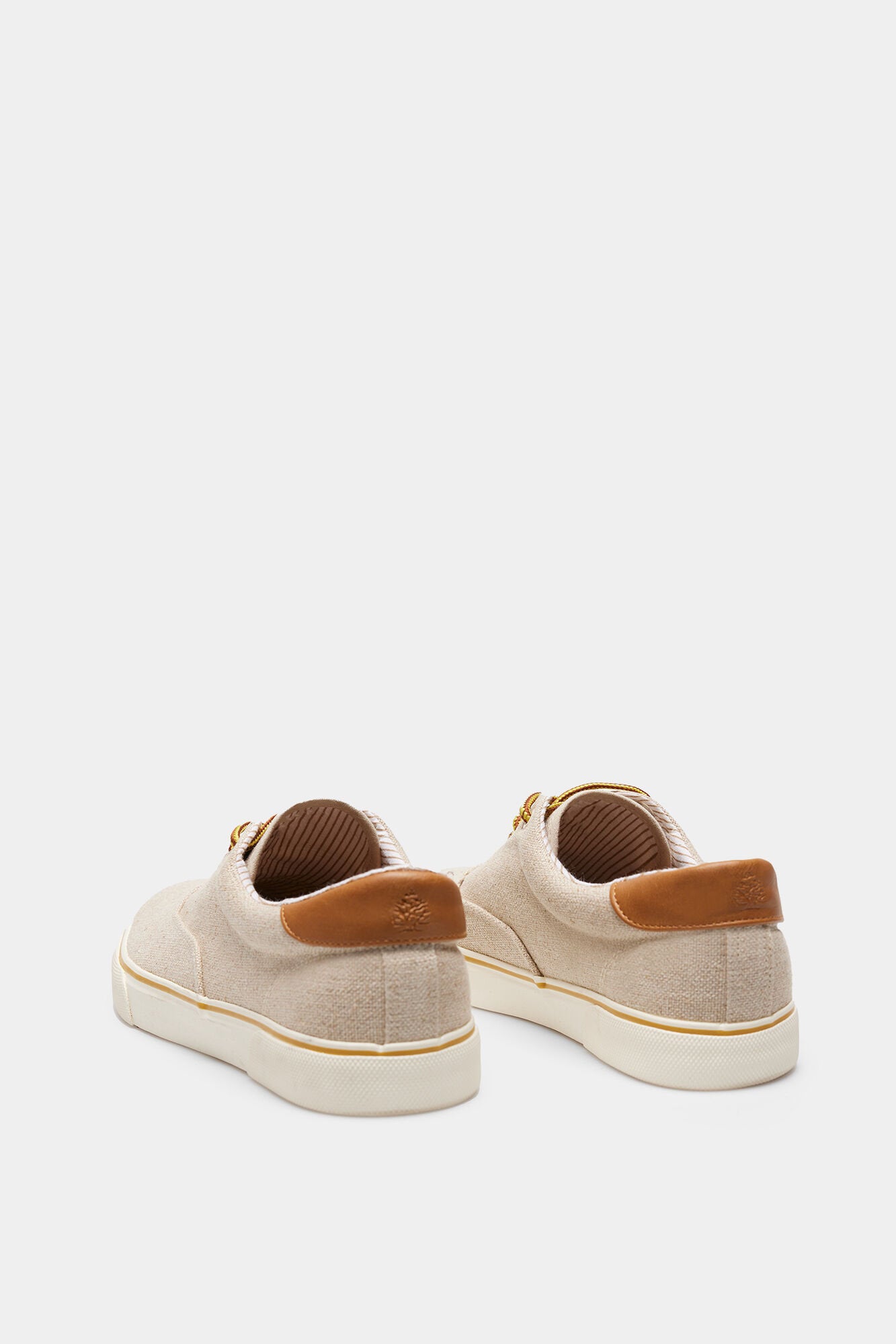 Beige And Brown Lace Up Trainers_2997585_97_06