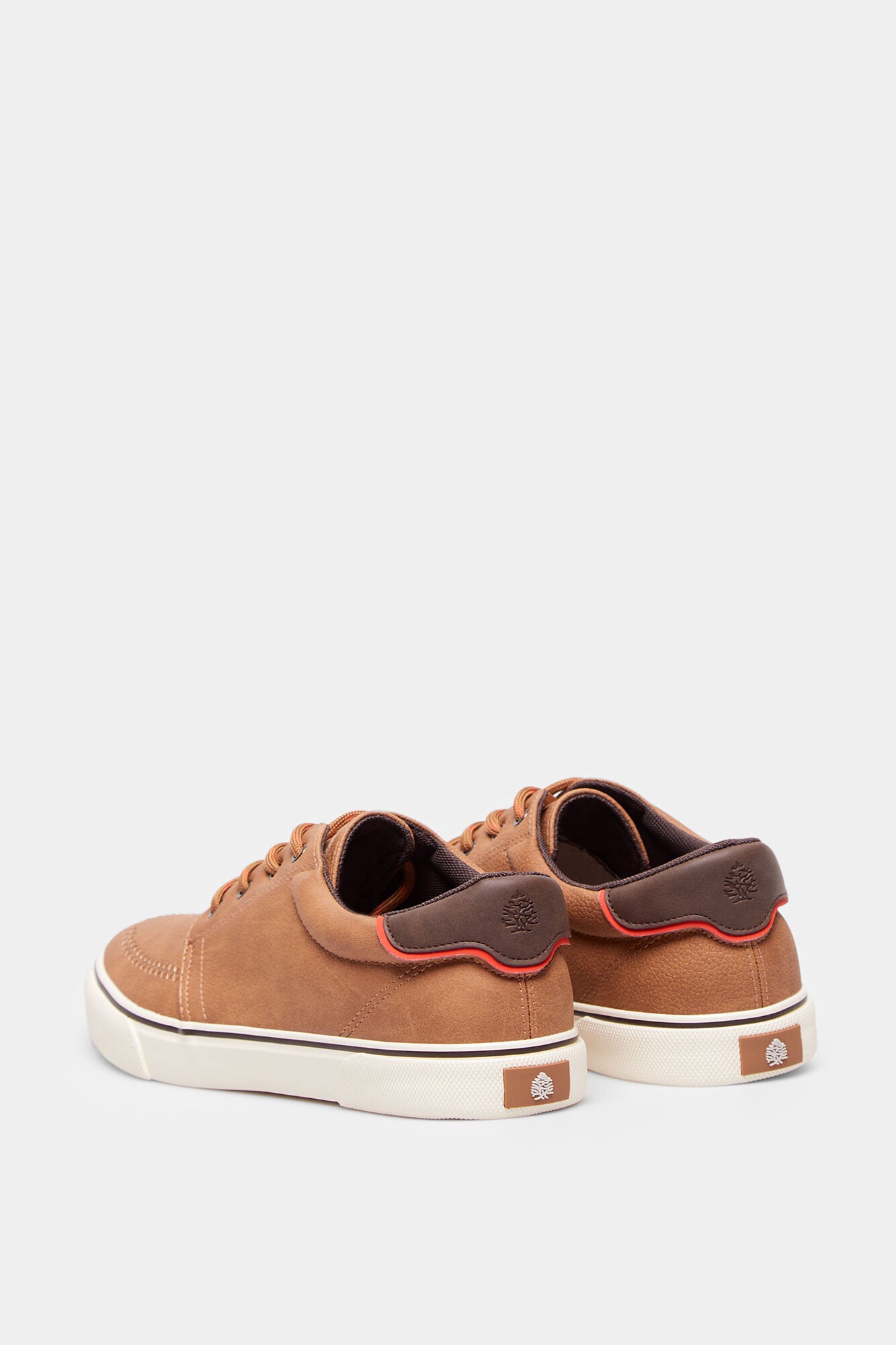 Brown Lace Up Trainers With White Sole_2997586_30_04