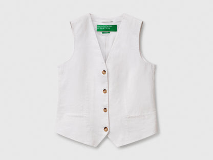 Benetton_Pure Linen Vest_2AGHDJ00G_101_04