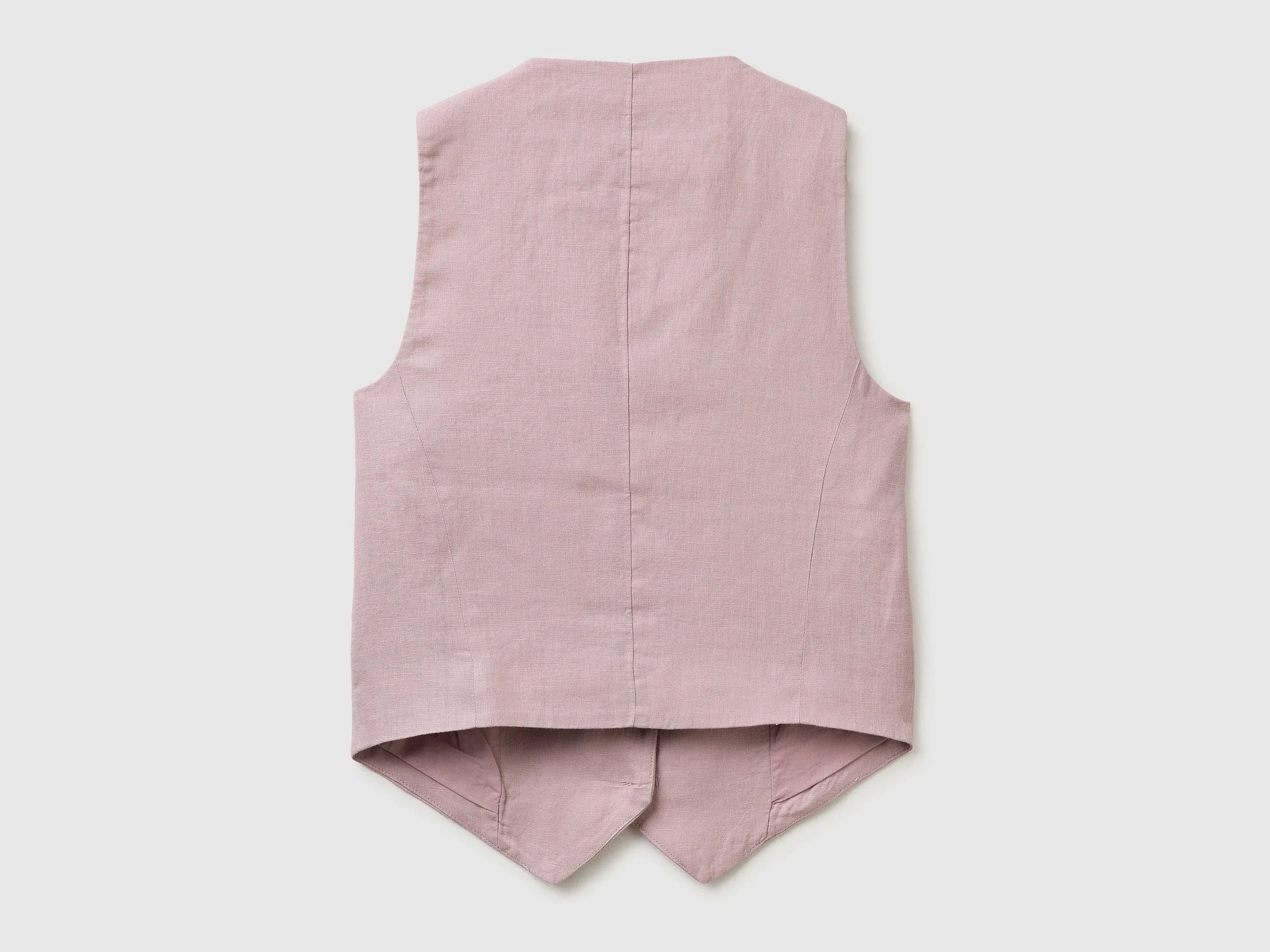 Benetton Pink Women 100% Linen Vest SKU: 2AGHDJ014_0K3 Image 02