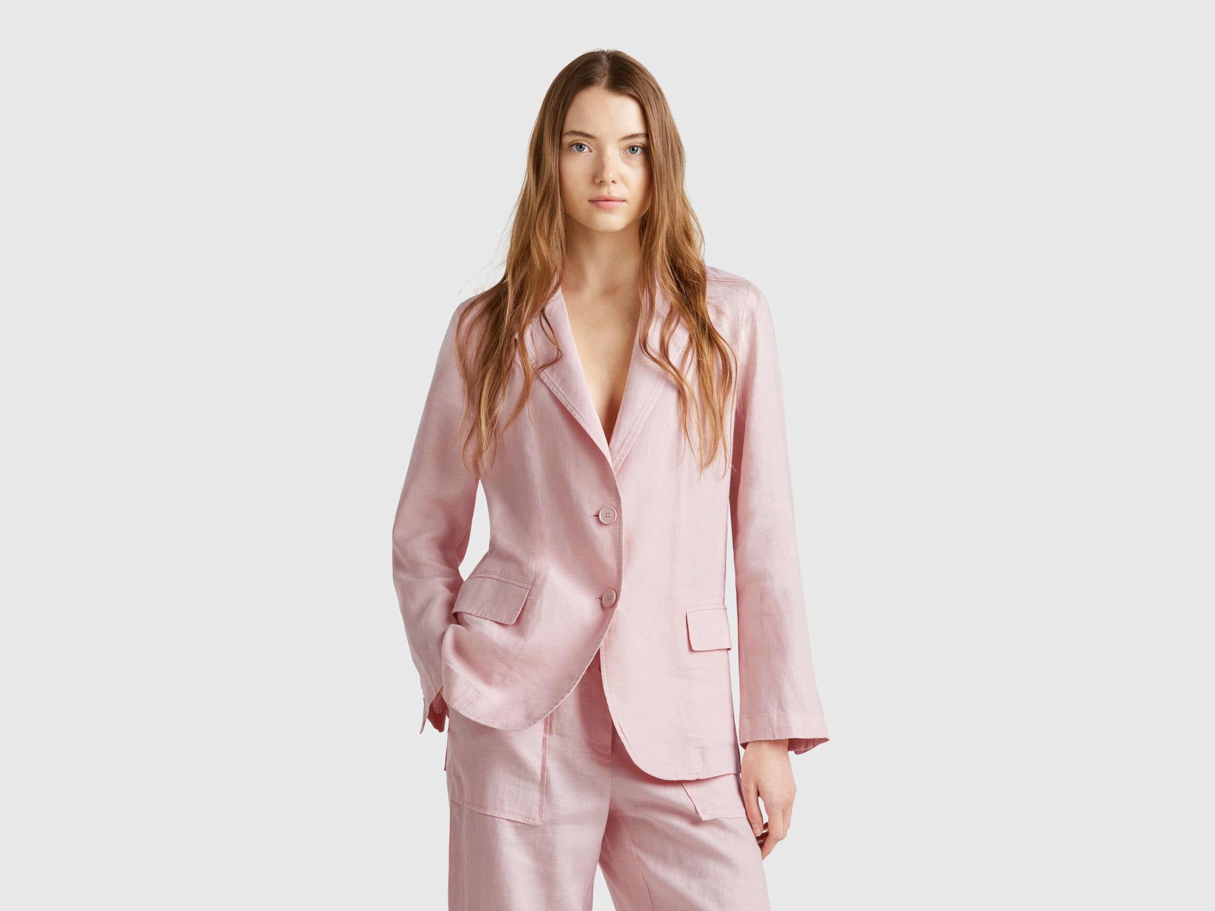 Benetton_Blazer in Pure Linen_2AGHDW00R_04U_01