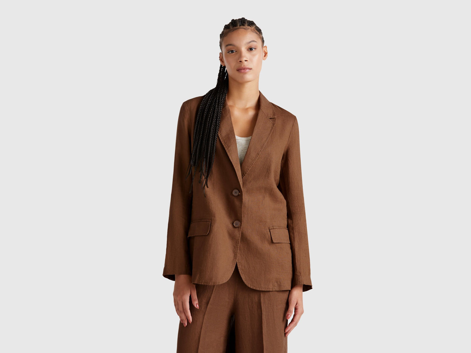 Benetton_Blazer in Pure Linen_2AGHDW00R_0B1_01