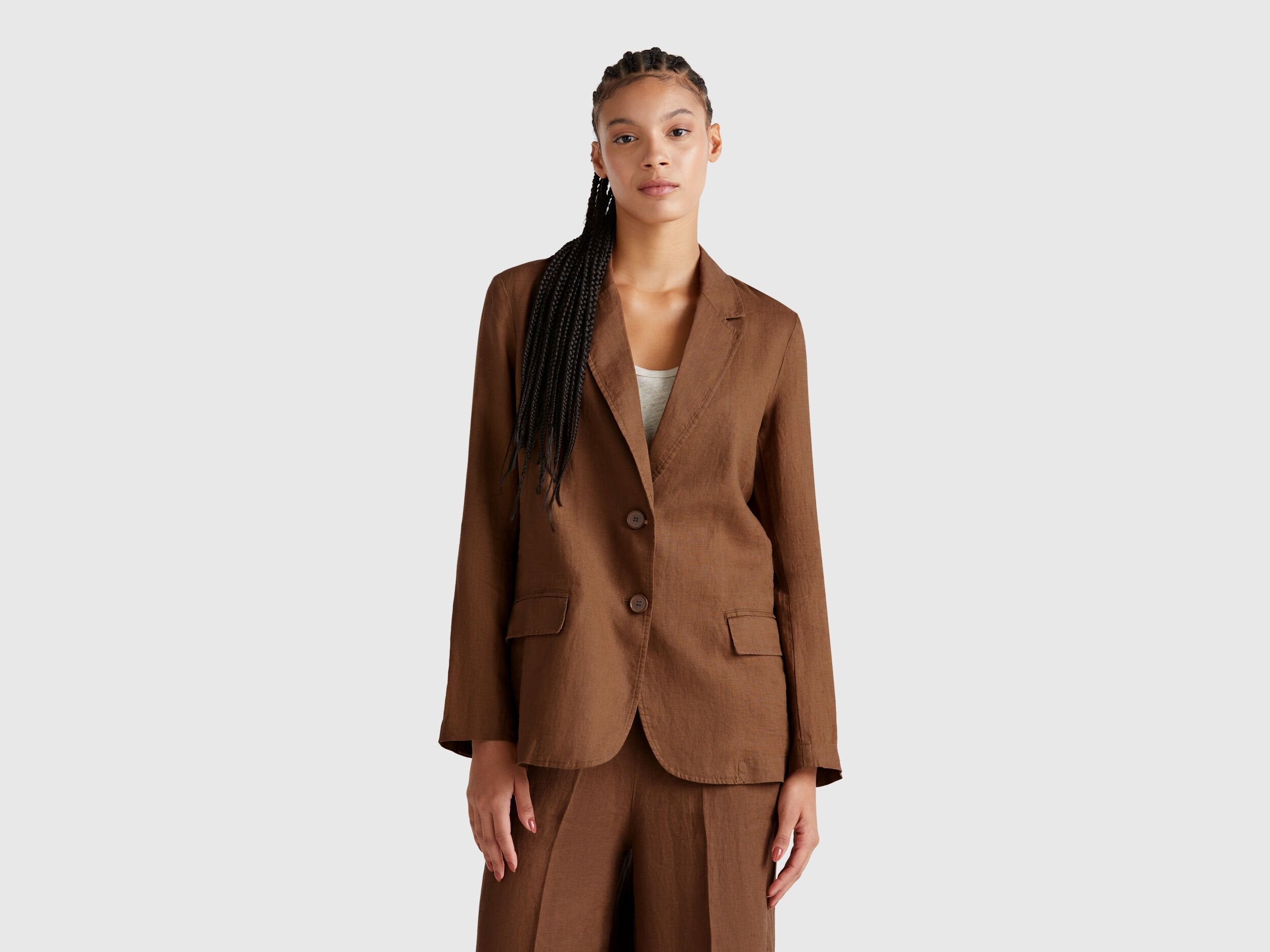 Benetton_Blazer in Pure Linen_2AGHDW00R_0B1_01