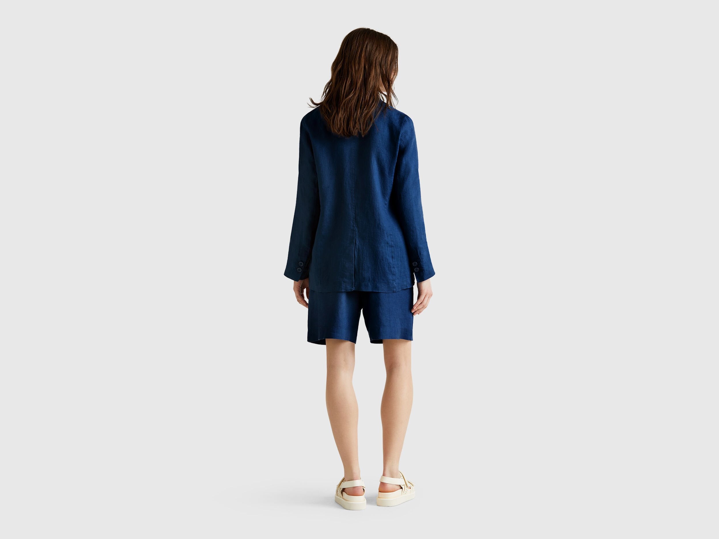 Benetton_Blazer in Pure Linen_2AGHDW00R_217_02