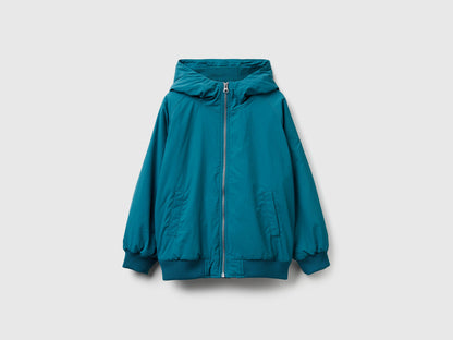 Benetton_Teal_Nylon Jacket with Hood_2IGGCN06J_3C5_01