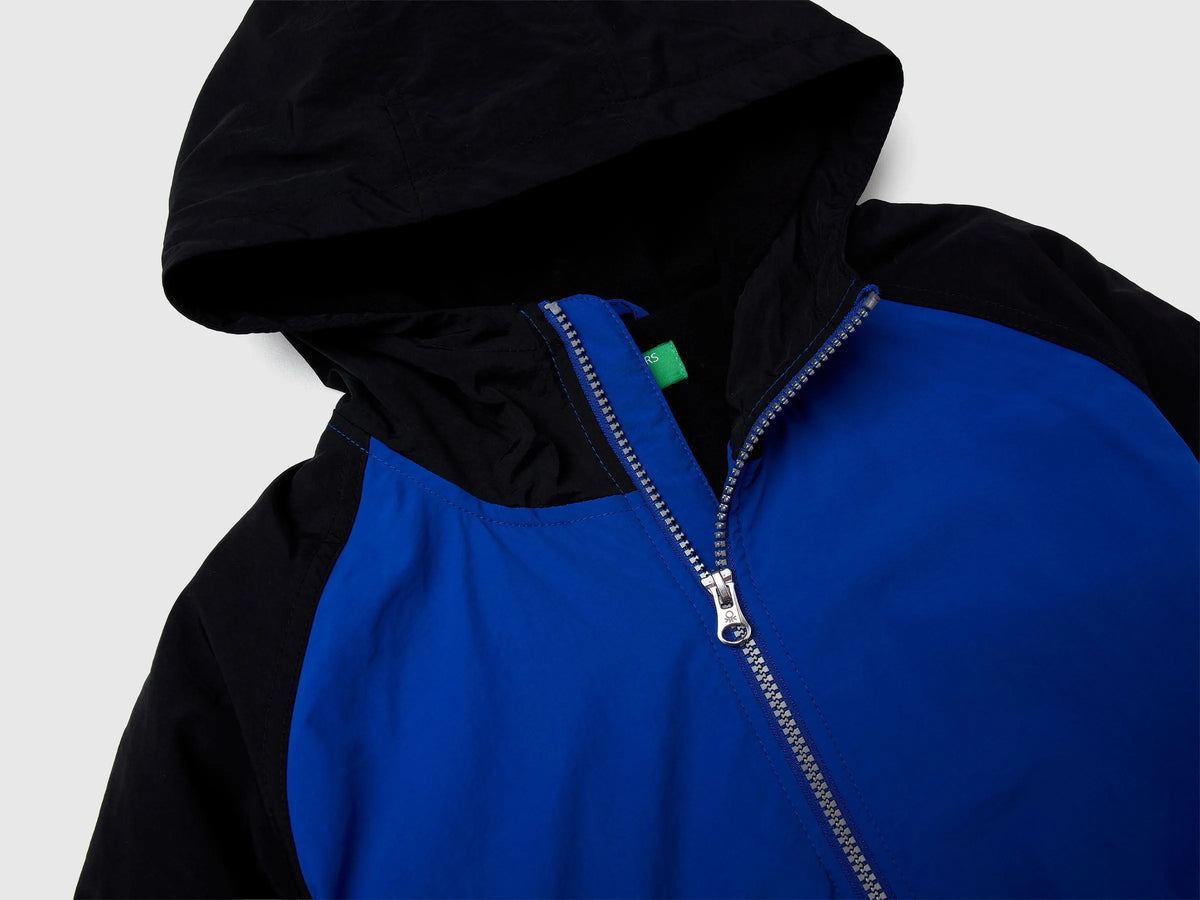 Benetton Multi-Color Boys Nylon Jacket with Hood SKU: 2IGGCN06J_902 Image 03