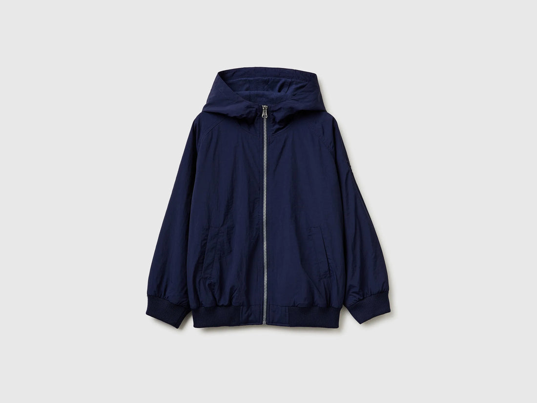 Benetton Dark blue Boys Nylon Jacket SKU: 2IGGCN06Z_252 Image 01