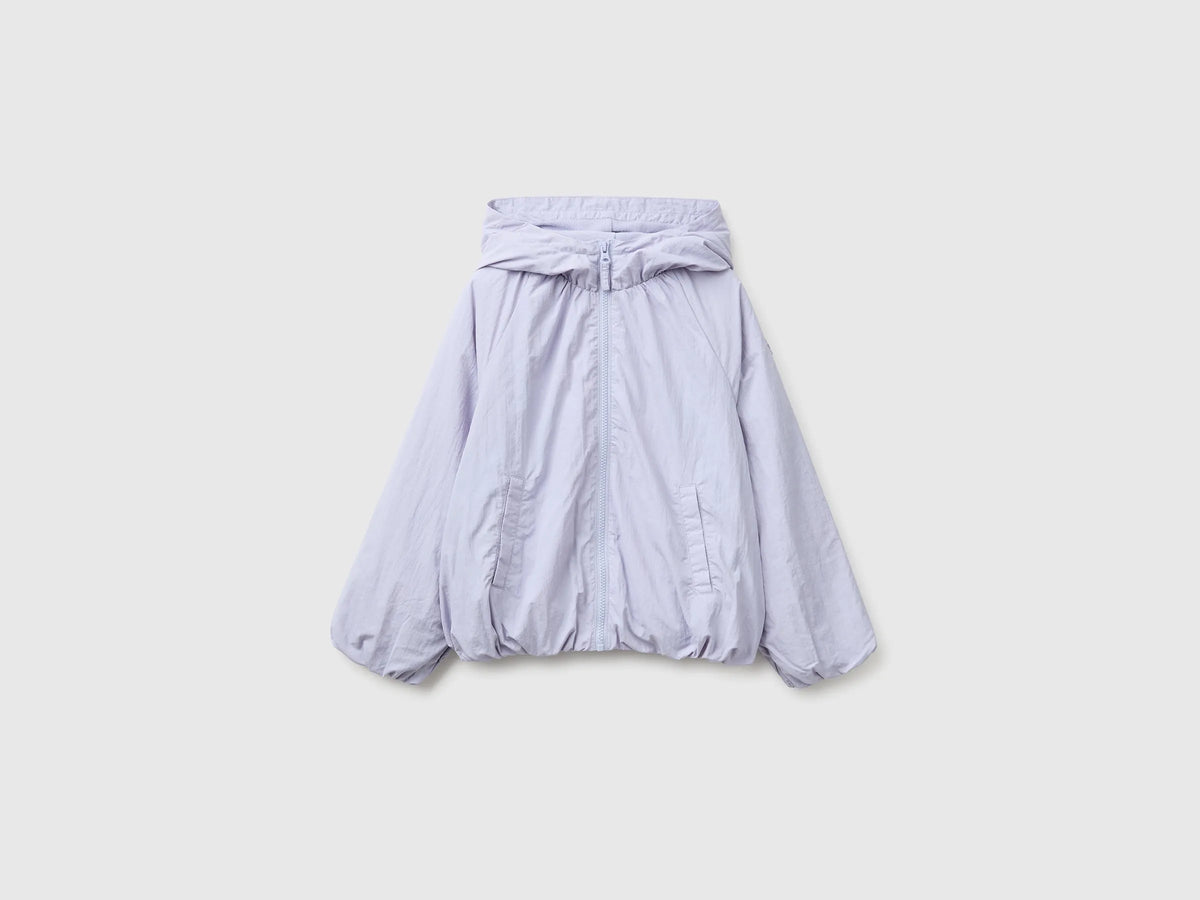 Benetton Lavender Girls Oversized Nylon Jacket SKU: 2IGGCN07E_19B Image 01