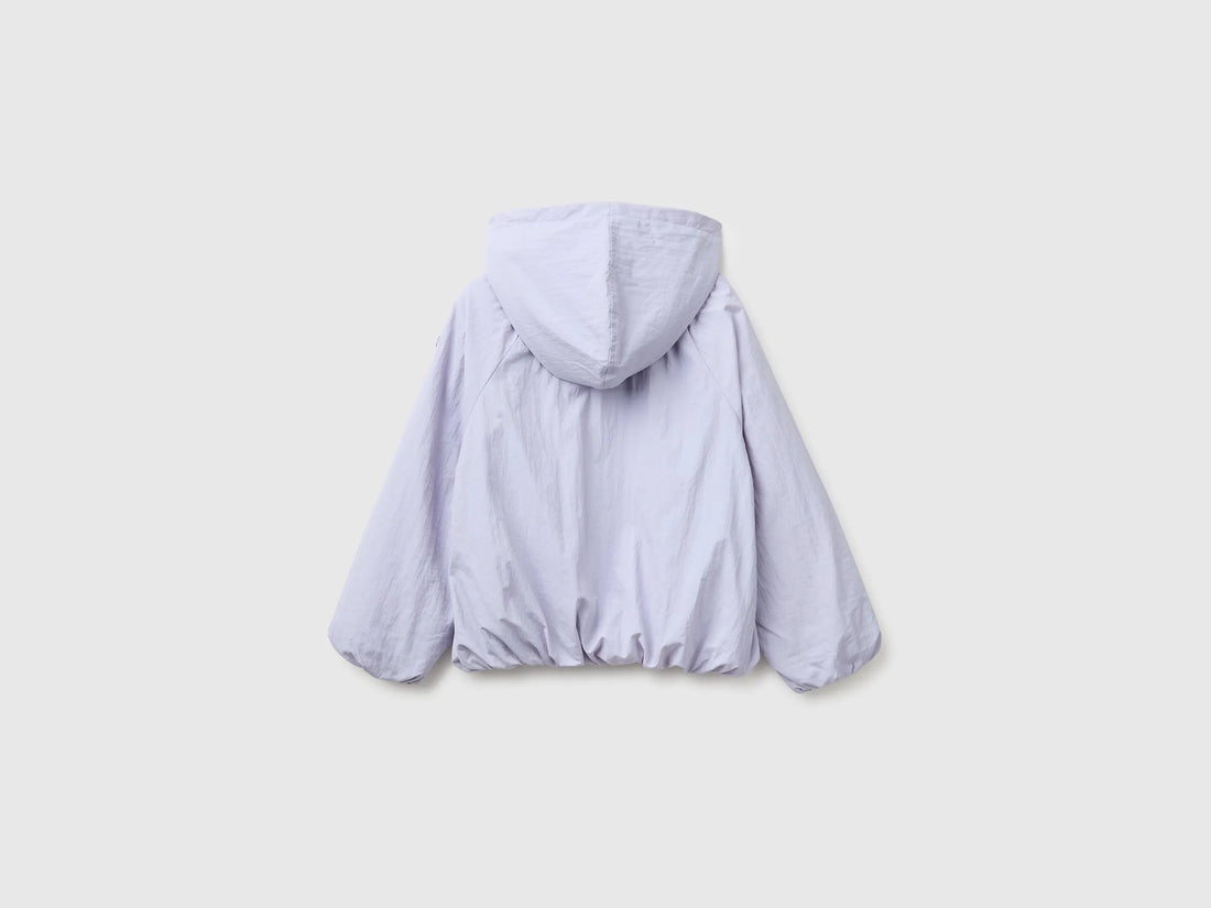 Benetton Lavender Girls Oversized Nylon Jacket SKU: 2IGGCN07E_19B Image 02