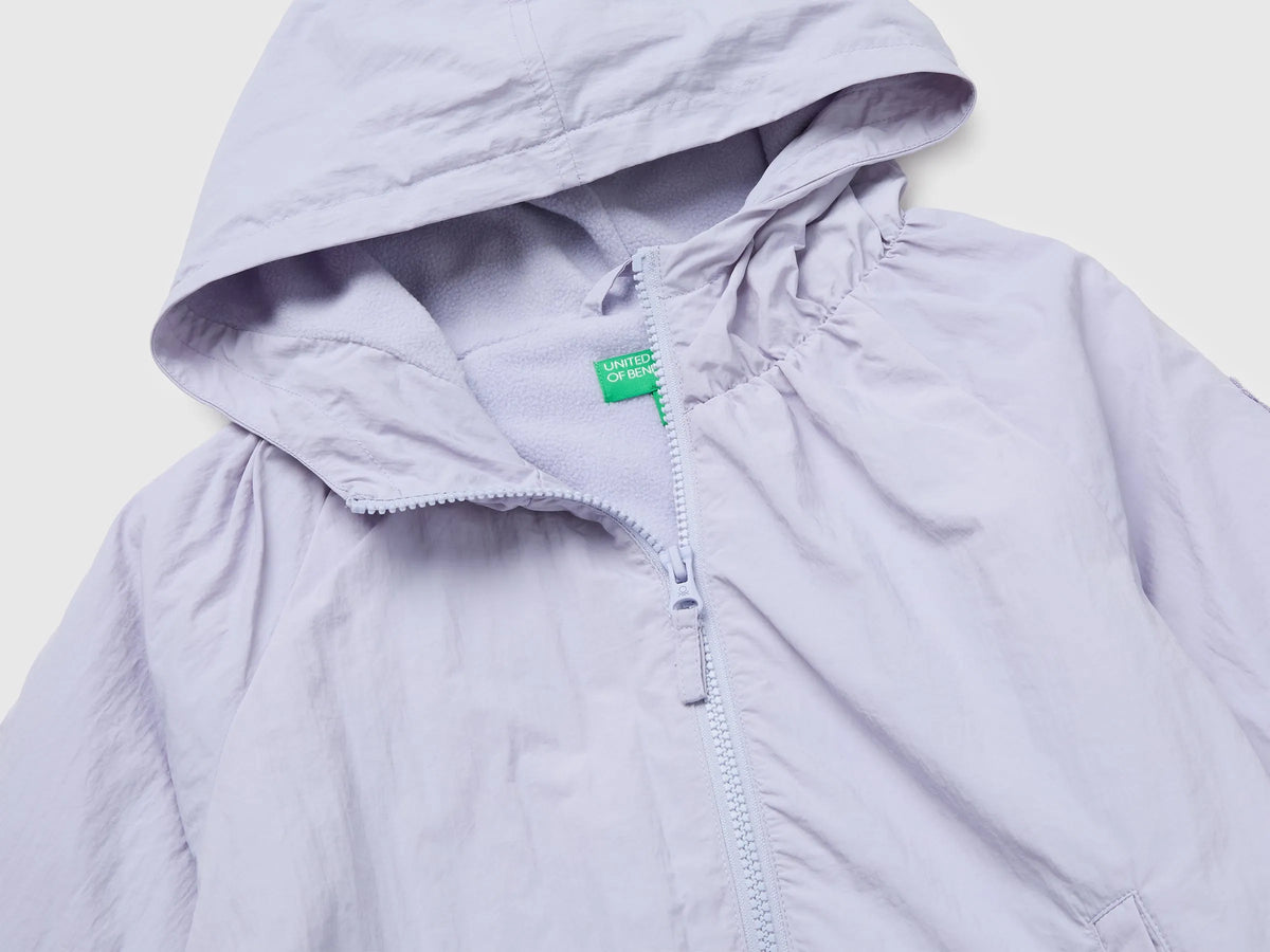 Benetton Lavender Girls Oversized Nylon Jacket SKU: 2IGGCN07E_19B Image 03