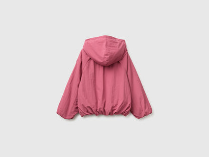 Benetton Fuchsia Girls Oversized Nylon Jacket SKU: 2IGGCN07E_2J4 Image 02