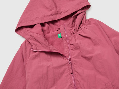 Benetton Fuchsia Girls Oversized Nylon Jacket SKU: 2IGGCN07E_2J4 Image 03