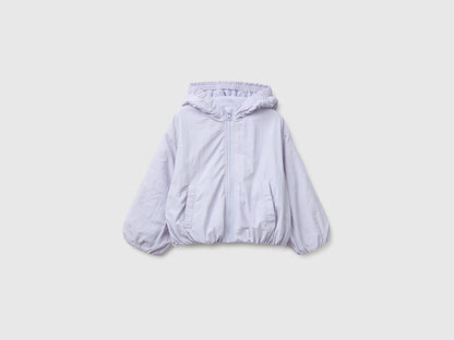 Benetton Lavender Girls Nylon Jacket with Hood SKU: 2IGGGN04L_19B Image 01
