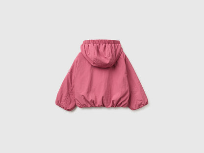 Benetton Fuchsia Girls Nylon Jacket with Hood SKU: 2IGGGN04L_2J4 Image 02