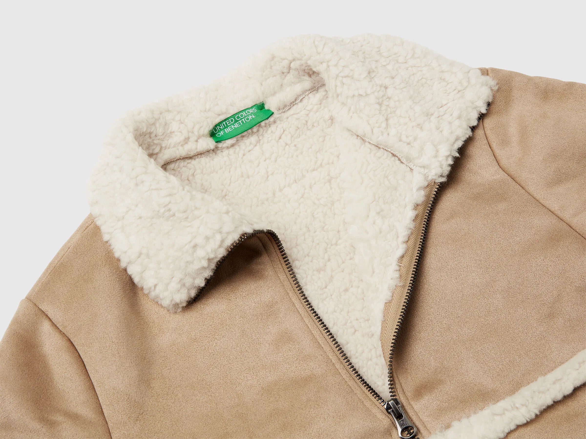 Benetton_Beige_Jacket with Suede Look Collar_2JLACN06V_901_03